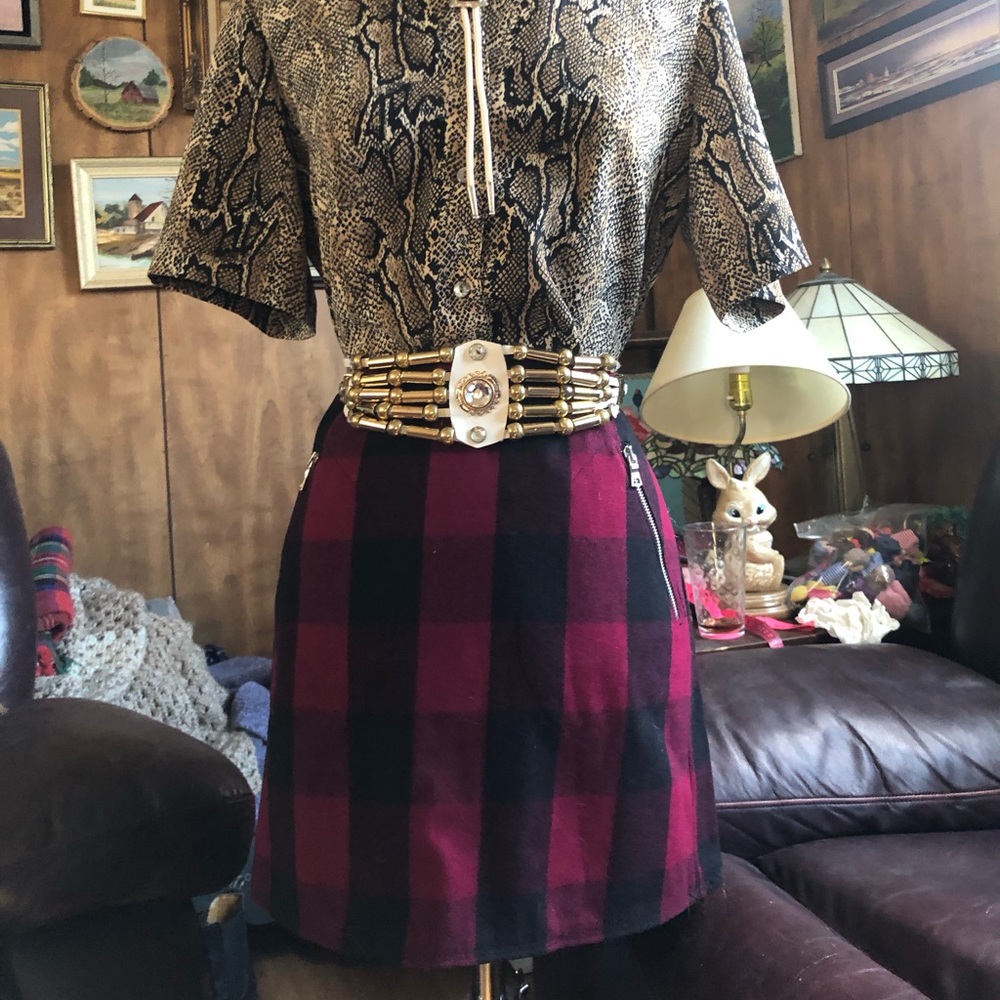 Gap Wool Plaid Skirt